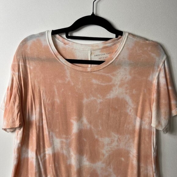 American Eagle soft & sexy orange tie dye t-shirt oversized women’s size small - Picture 3 of 8